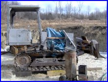 Sandblasted Bulldozer